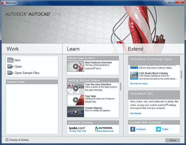 AutoCAD 2014 - uvtac obrazovka