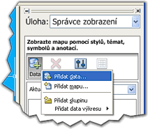 Task pane in Map (Czech)