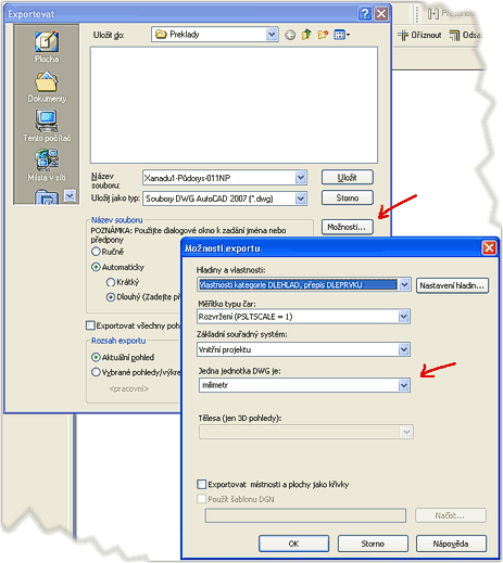 Revit DWG export