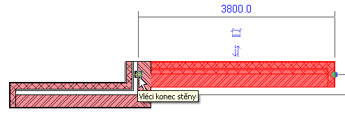 Začištění styku stěn