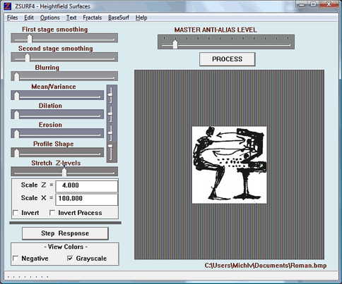 ZSurf controls (UI)