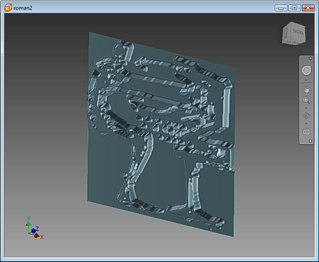 The resulting 3D model in Inventor