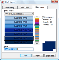 Select Pantone color in AutoCAD 2009 CZ