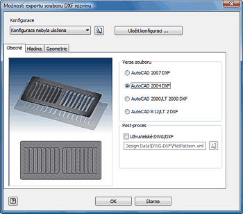 Inventor DXF formt