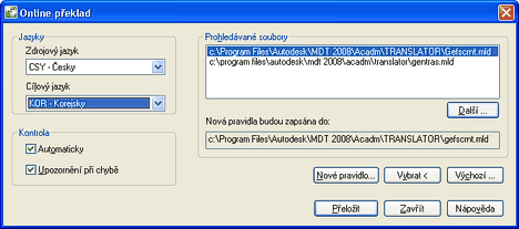 Překlad textů - AMCONV