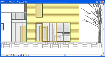 Elevation - semitransparent windows