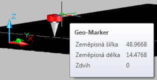 Geo-marker v AutoCADu 2009
