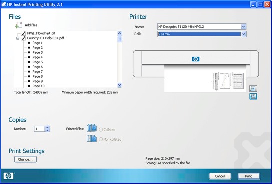 HP Instant Printing Utility
