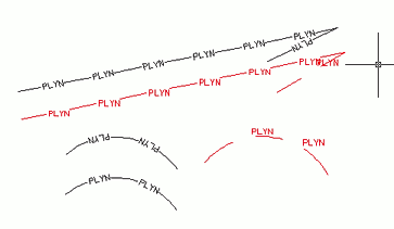 Typ čáry - plyn, otočení směru čar