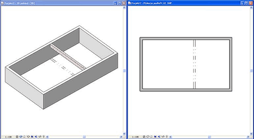 Revit - čáry nad rovinou řezu 2