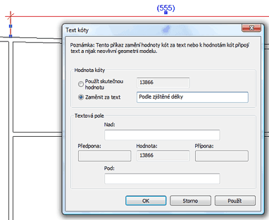 Dimension edit (Czech version shown)