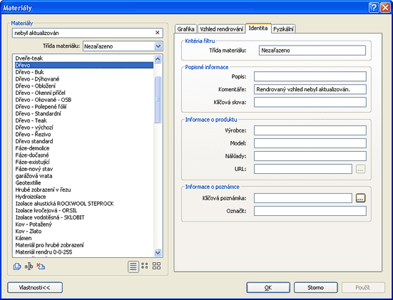 Revit - materily