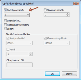 MSCONFIG - number of processors (CZ version)