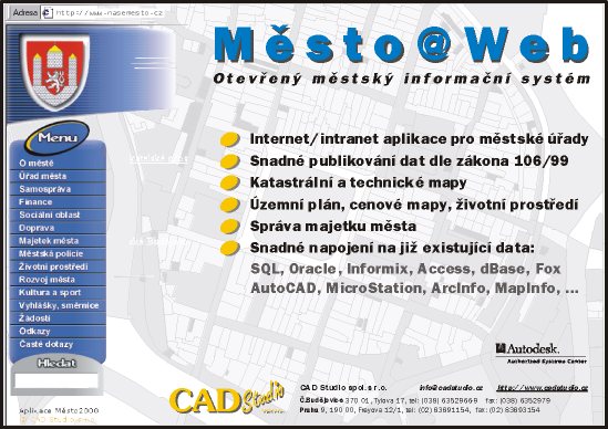 Aplikace Msto@Web - inzert