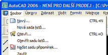 AutoCAD 2006 - menu