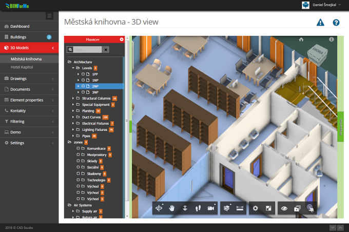 BIMForMe - displaying BIM model