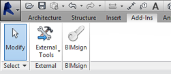 BIMsign ribbon