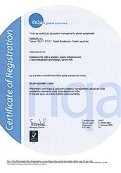 ISO 9001 certifikt XANADU, klepnutm zvtte