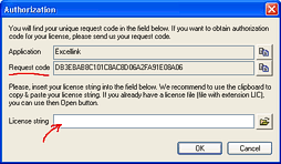 Authorization dialog