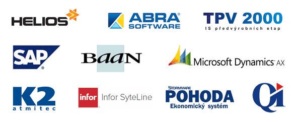 ERP systémy CS-Link: Helios, Abra, TPV2000, BaaN, SAP, Axapta...