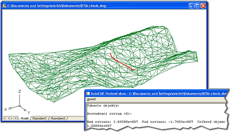 Terrain model from DTM