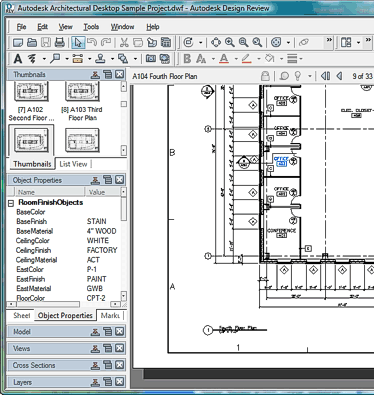 User interface in Design Review 2009