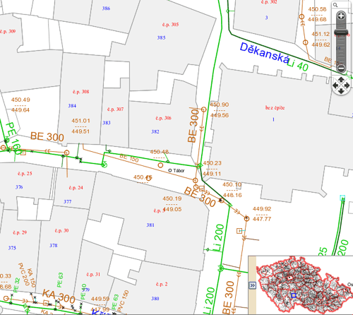 AQUASERV - vodovodn s ve web GIS klientu