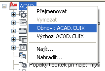 Reset CUI (CZ version)