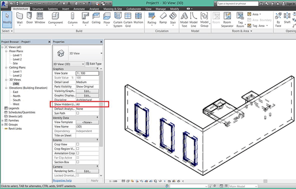 Revit 2015 skryt