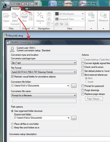 DWG TrueView conversion