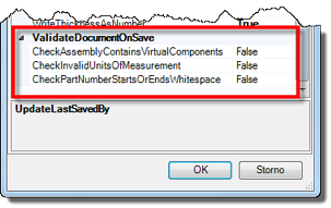 Inventor Tools - Kontroly