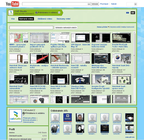 YouTube - nejnovj CAD videa