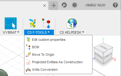 Fusion Tools - ribbon