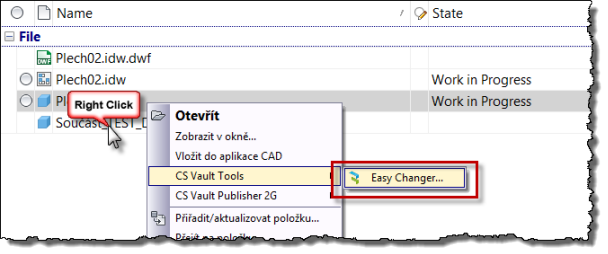 Vault Tools - Easy Changer - spouštění