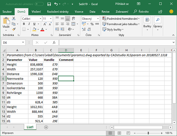 import excel spreadsheet into autocad