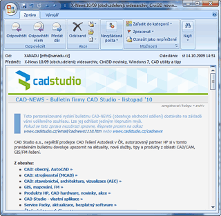 CAD News ve va�em Outlooku